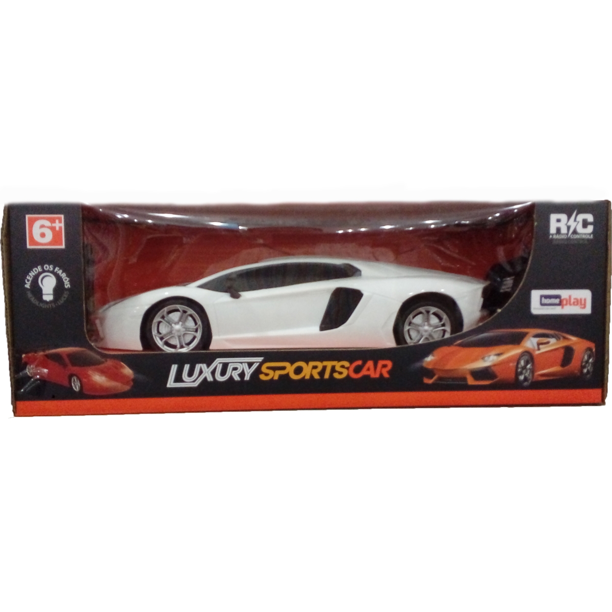 Carrinho Luxury - Sportscar - Branco Controle Remoto