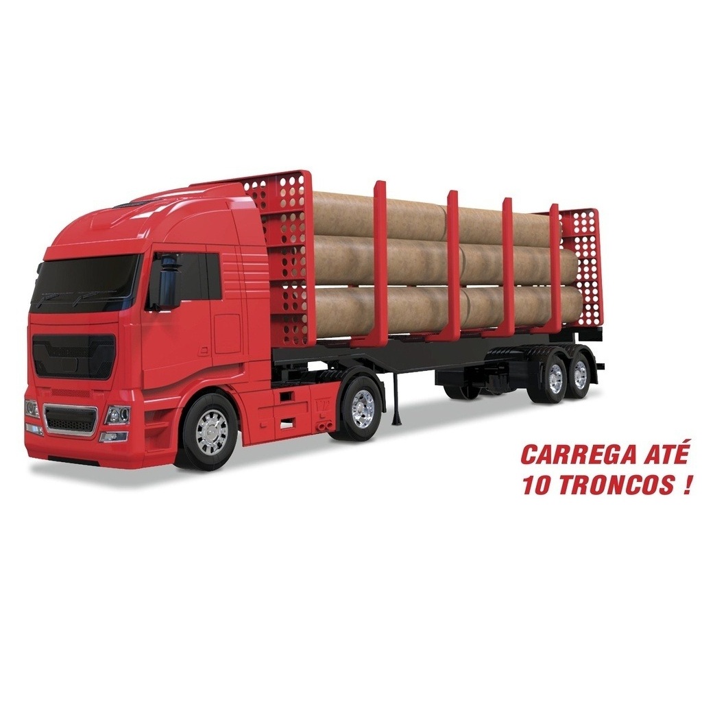 Caminho Carreta Diamond Truck Florestal - Roma - 1331 Vermelho 56Cm