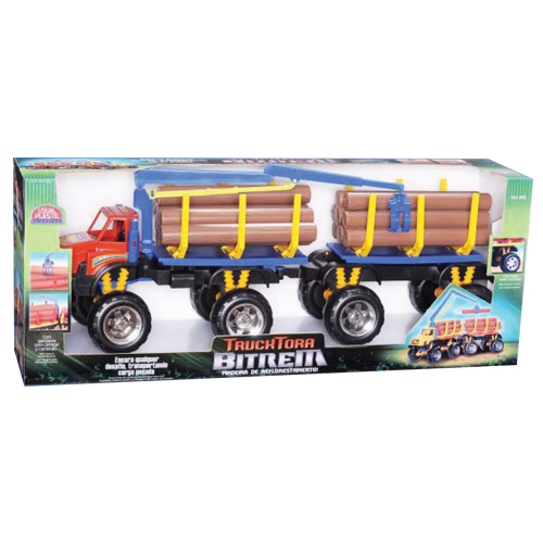 Caminhao Truck Tora Bitrem - Usual Plastic - 090 Vermelho