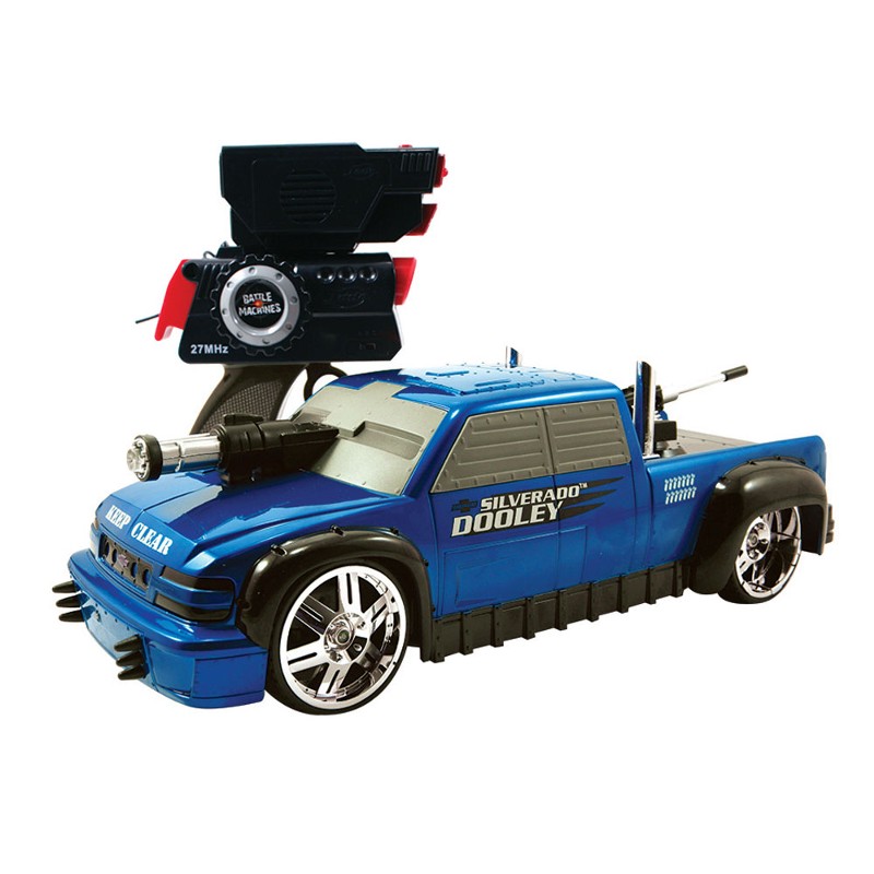 Carrinho Controle Remoto - Candide - Battle Machine Dooley Silverado Azul