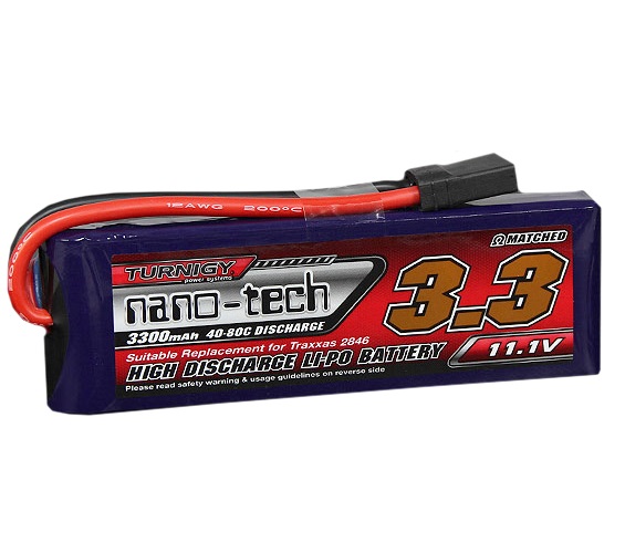 Pack Bateria - Nano-Tech Turnigy - 3300Mah 3S 40-80C Plug Traxxas Tra2846