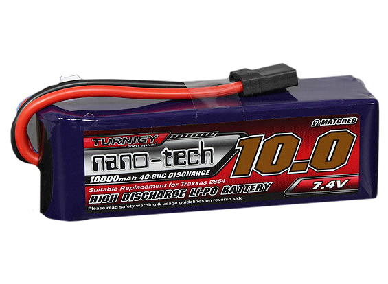Pack Bateria - Nano-Tech Turnigy - 10000Mah 2S 40-80C Plug Traxxas Tra2854