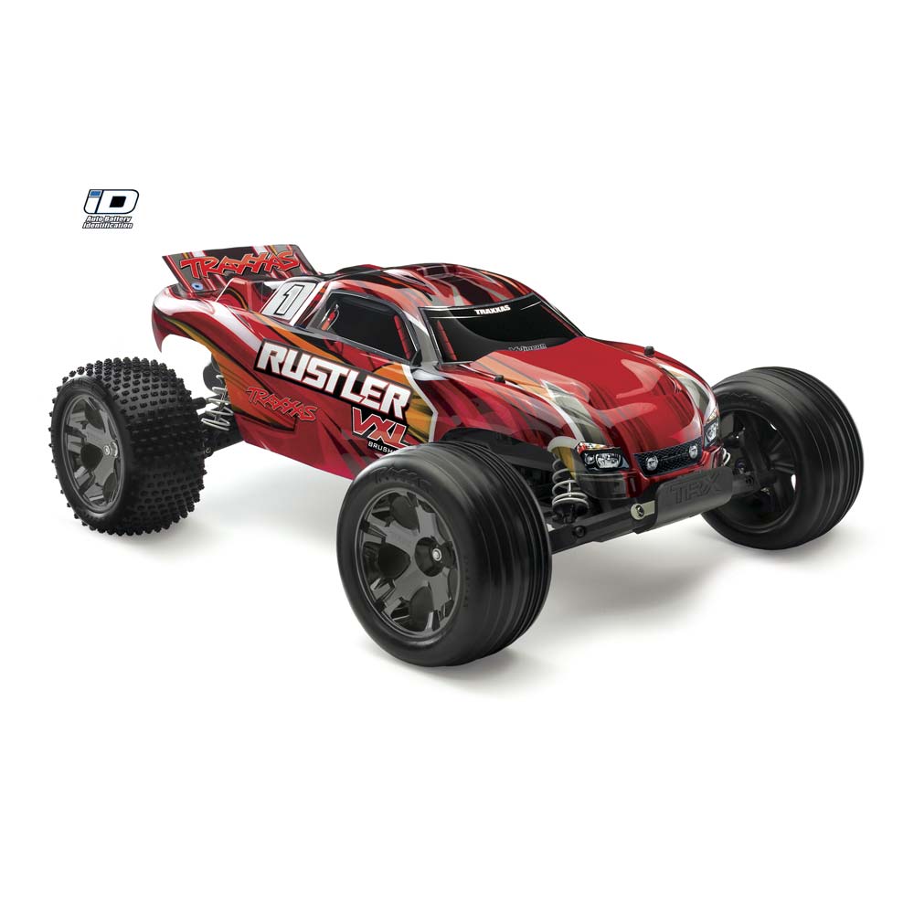 Auto 1/10 Rustler Vxl - Traxxas - Rtr Radio Tqi 2.4Ghz Com Id Tra37076-1 Vermelho