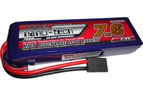 Pack Bateria - Nano-Tech Turnigy - 7600Mah 2S 40-80C Plug Traxxas Tra2869