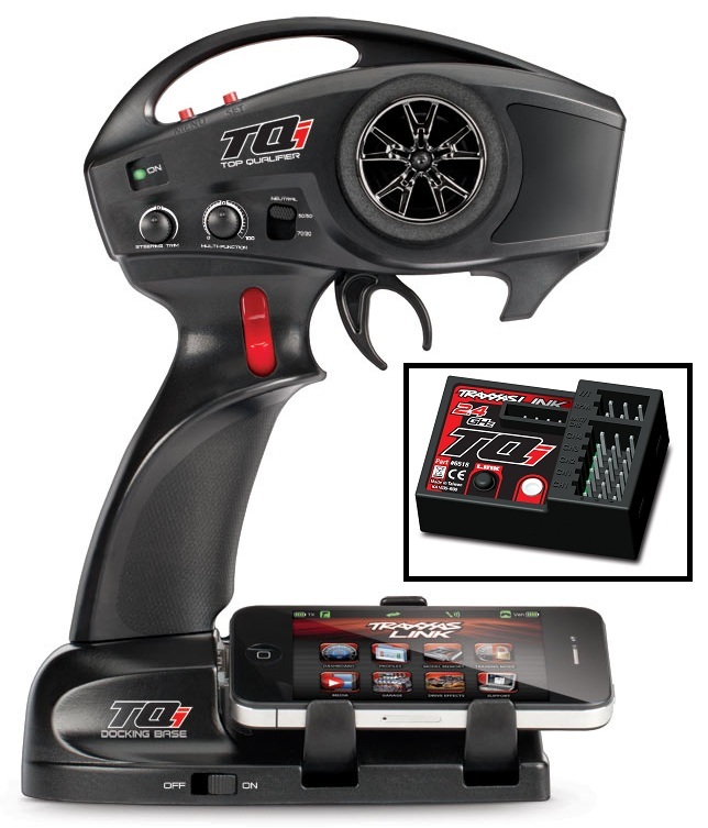 Radio 3-Canais Tqi - Traxxas - 2.4Ghz Base Para Iphone Receptor 6518/6510